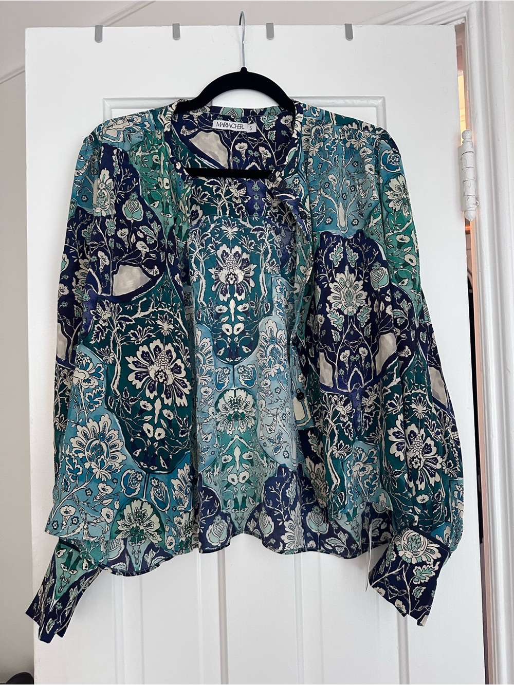 NWT Maria Cher silk button down